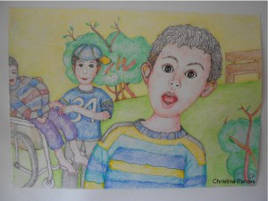 1. Kinder-Illustration: Im Park 